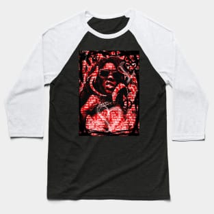 I Am Love Strong Black Woman Neo Pop Art Red Baseball T-Shirt